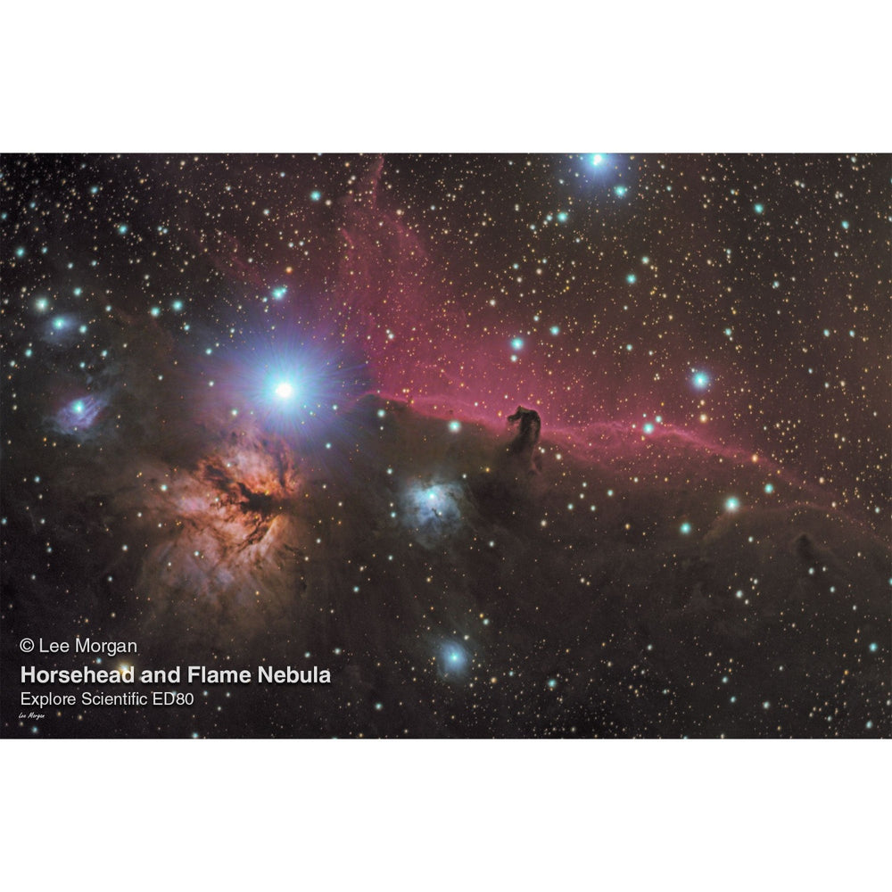 Explore Scientific ED80-FCD100 Series Air-Spaced Triplet Apochromatic Refractor Telescope Astrophotography Horsehead and Flame Nebula by Lee Morgan