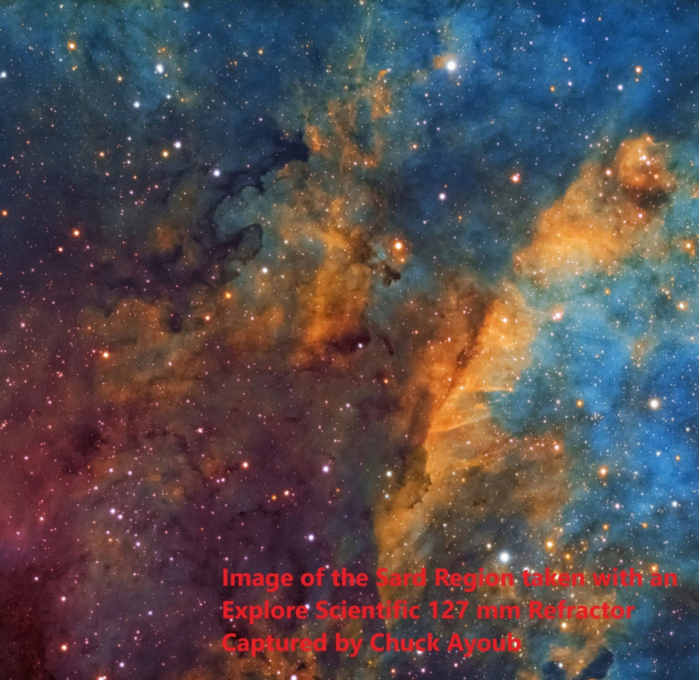 Explore Scientific FCD-100 Series 127mm f7.5 Triplet ED APO Refractor Telescope in Carbon Fiber with 2.5 HEX Focuser Astrophotography of the Sard Region captured by Chuck Ayoub