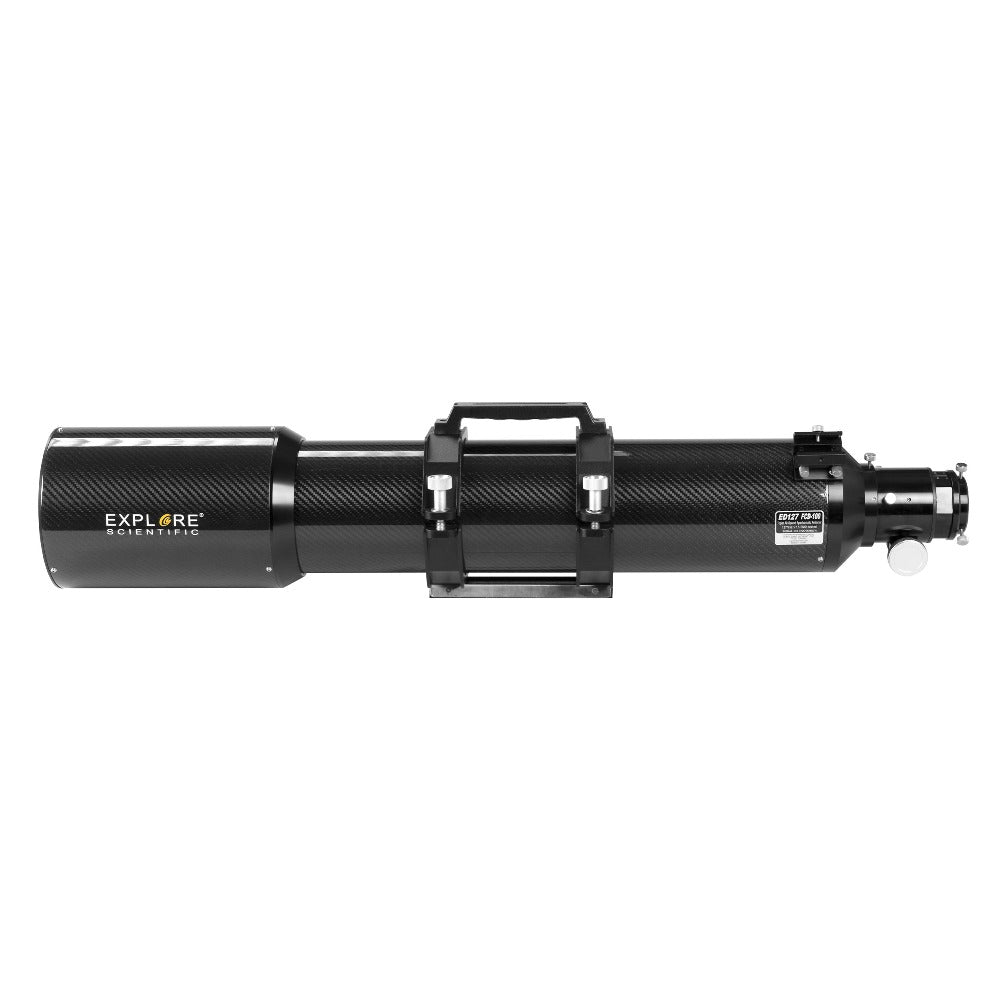 Explore Scientific FCD-100 Series 127mm f7.5 Triplet ED APO Refractor Telescope in Carbon Fiber with 2.5 HEX Focuser side view