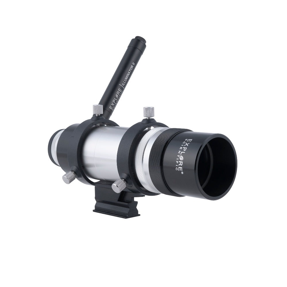 Exploring Scope Explore Scientific 8x50 Straight Through Illuminated Finder Scope with ...