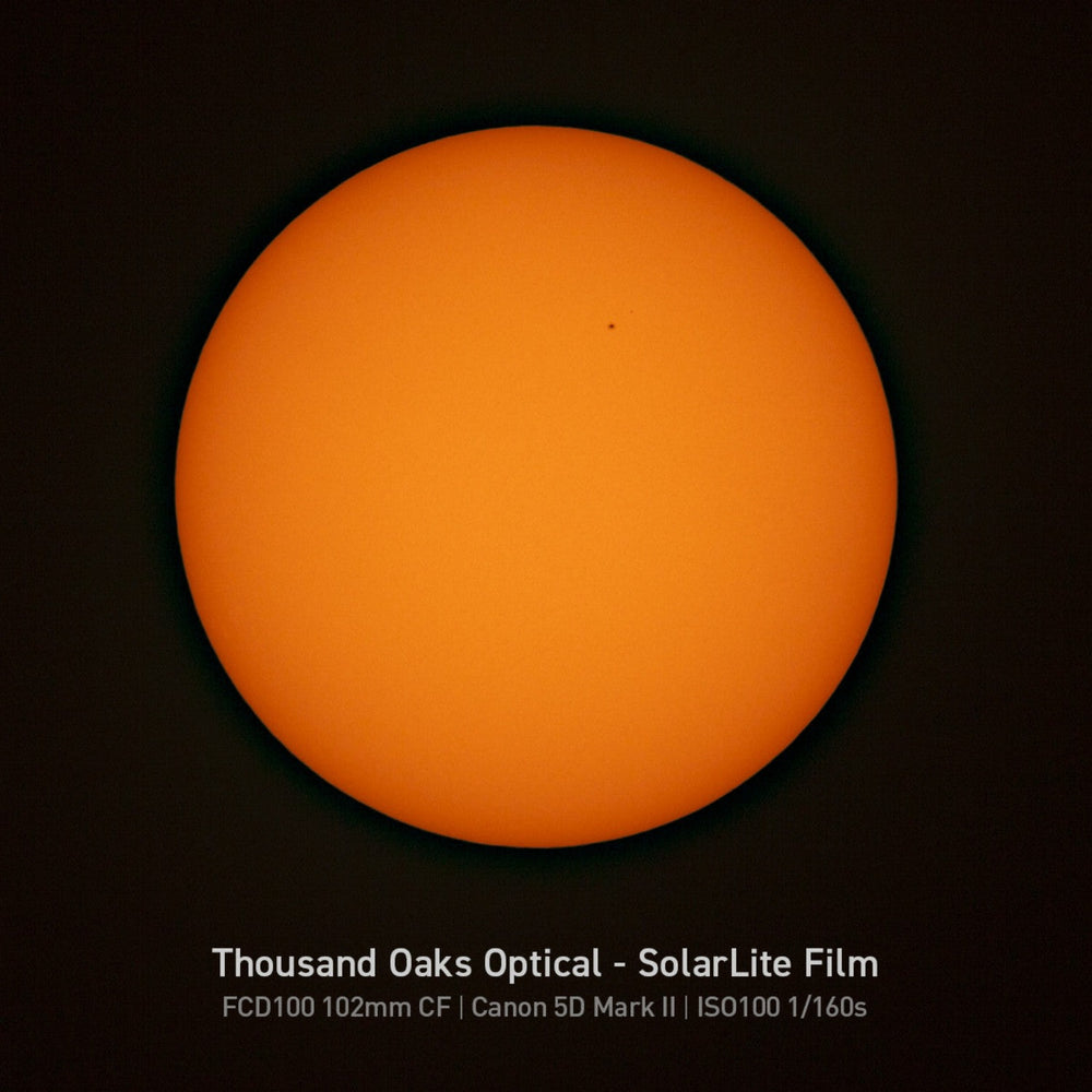 Sun photographed with Sun Catcher Variable Large Aperture Solar Filter