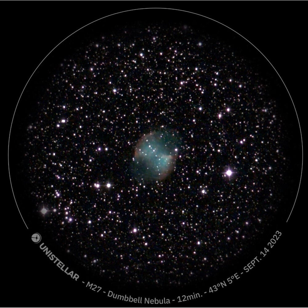 Observing the Dumbbell Nebula with the Unistellar ODYSSEY PRO Red Edition Smart Telescope Set